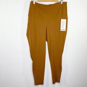 Lululemon Swift Speed High-Rise Copper Brown 28" Tights Women's Size 20 NWT